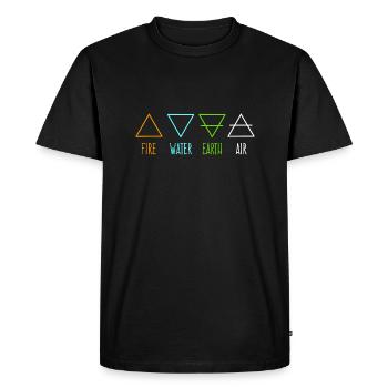 4 Elements - Men's Premium Organic T-Shirt - black - Front - Nico (187cm)