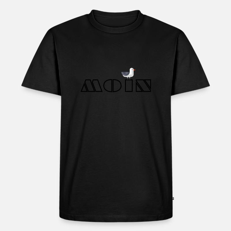 moin moewe 3a - Männer Premium Bio T-Shirt - Schwarz