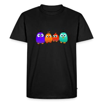 Oiseaux - T-shirt Premium bio Homme - noir - Devant - Nico (187cm)