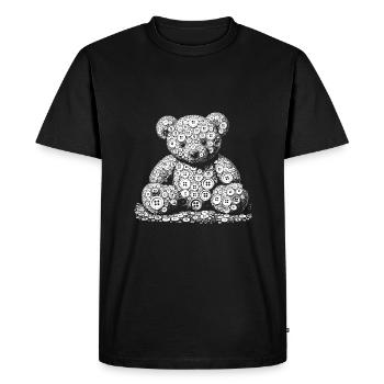 Boutons - T-shirt Premium bio Homme - noir - Devant - Nico (187cm)