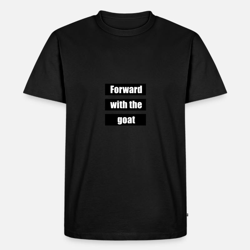 Vorwärts mit der Ziege - Männer Premium Bio T-Shirt - Schwarz