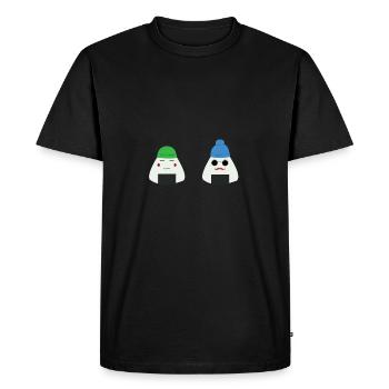 Onigiri team - Men's Premium Organic T-Shirt - black - Front - Nico (187cm)