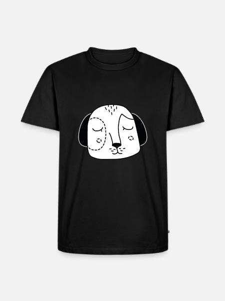 Dog face dog's head - Men's Premium Organic T-Shirt - black