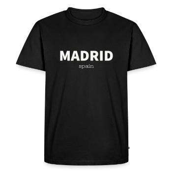 MADRID - T-shirt Premium bio Homme - noir - Devant - Nico (187cm)