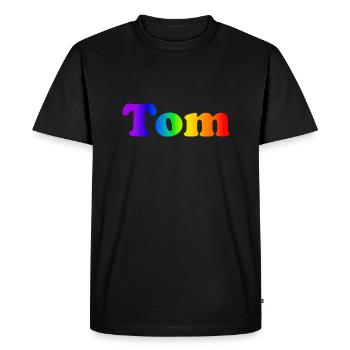 Tom - T-shirt Premium bio Homme - noir - Devant - Nico (187cm)