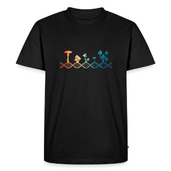 The mushroom is in my DNA - Men's Premium Organic T-Shirt - black - Front - Nico (187cm)