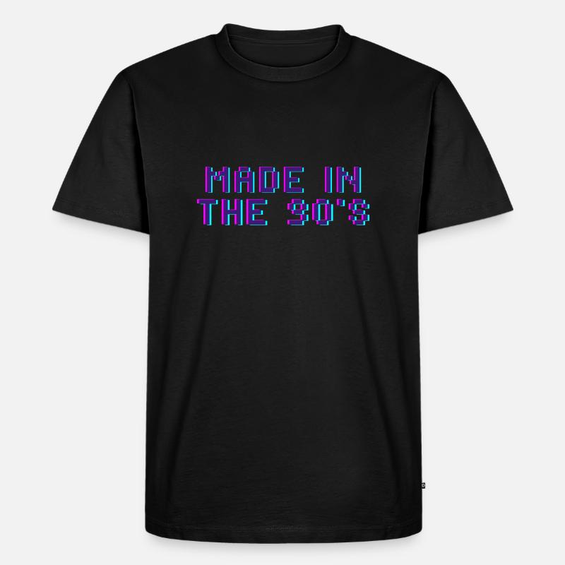 Made in the 90's - Männer Premium Bio T-Shirt - Schwarz