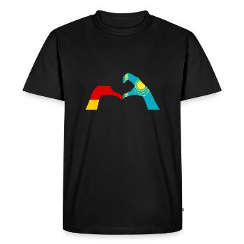 Kazakhstan Allemagne Kazakhstan - T-shirt Premium bio Homme - noir - Devant - Nico (187cm)