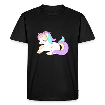 licorne mignonne - T-shirt Premium bio Homme - noir - Devant - Nico (187cm)