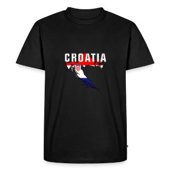 Croatia - Fanshirt - Men's Premium Organic T-Shirt - black - Front - Nico (187cm)