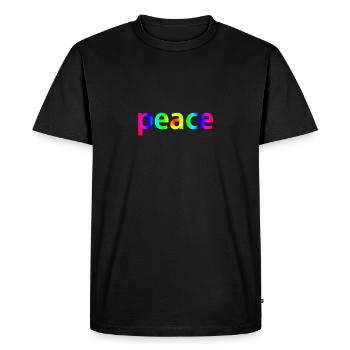 Peace - Men's Premium Organic T-Shirt - black - Front - Nico (187cm)
