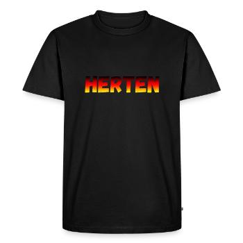 Herten - T-shirt Premium bio Homme - noir - Devant - Nico (187cm)