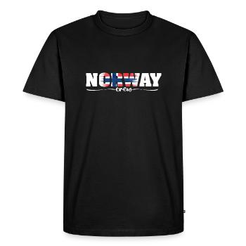Cadeau de Noël du drapeau de l’équipage de la Norvège - T-shirt Premium bio Homme - noir - Devant - Nico (187cm)
