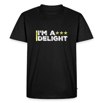 Funny I'm A Delight Sarcastic Delightful Humor Fun - Men's Premium Organic T-Shirt - black - Front - Nico (187cm)