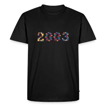 Fleurs 2003 - T-shirt Premium bio Homme - noir - Devant - Nico (187cm)