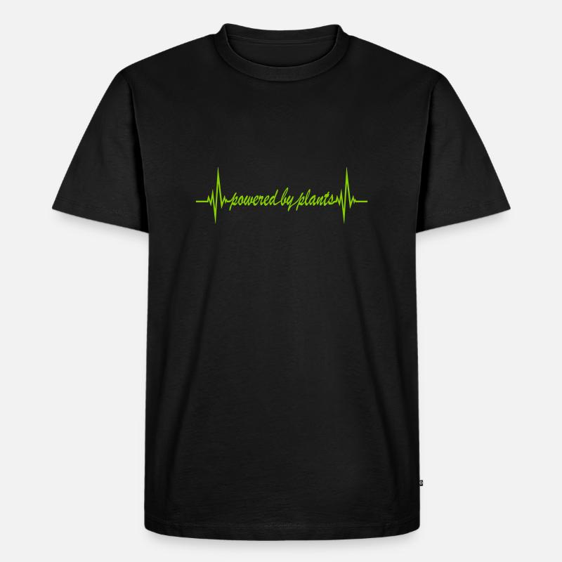 Powered by plants - Männer Premium Bio T-Shirt - Schwarz
