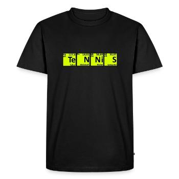 Tennis - Chemical Elements in the Periodic Table - Men's Premium Organic T-Shirt - black - Front - Nico (187cm)