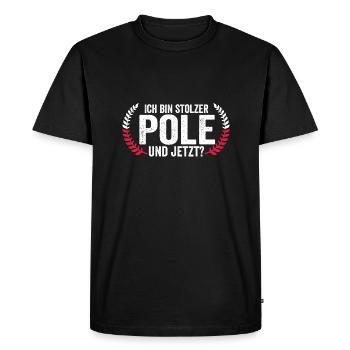 Polonais Pologne - T-shirt Premium bio Homme - noir - Devant - Nico (187cm)
