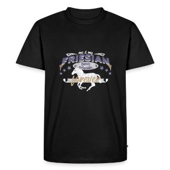 Friesian Friesian Horse Horse best friends BFF - Men's Premium Organic T-Shirt - black - Front - Nico (187cm)