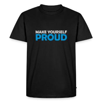 Faites-vous fier de la citation - T-shirt Premium bio Homme - noir - Devant - Nico (187cm)