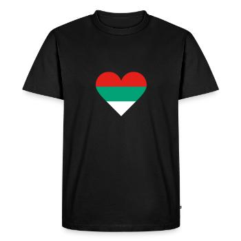 J’aime la Bulgarie, la Bulgarie, le cœur - T-shirt Premium bio Homme - noir - Devant - Nico (187cm)