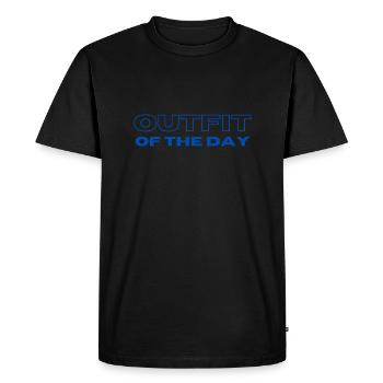 Tenue du jour Bleu - T-shirt Premium bio Homme - noir - Devant - Nico (187cm)