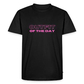 Tenue du jour rose - T-shirt Premium bio Homme - noir - Devant - Nico (187cm)