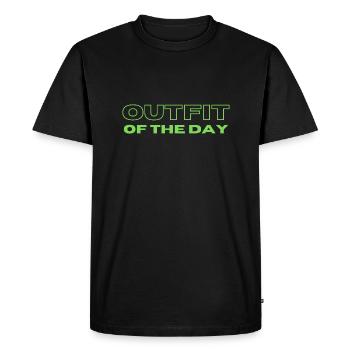 Outfit of the day Green - Men's Premium Organic T-Shirt - black - Front - Nico (187cm)
