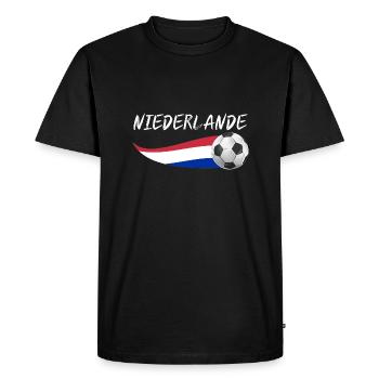 Pays-Bas Pays-Bas - T-shirt Premium bio Homme - noir - Devant - Nico (187cm)
