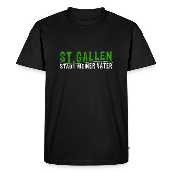 St. Gallen - City of my fathers (Vectorgraphic) - Men's Premium Organic T-Shirt - black - Front - Nico (187cm)