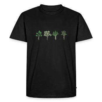Parsley, sage, rosemary and thyme - Men's Premium Organic T-Shirt - black - Front - Nico (187cm)