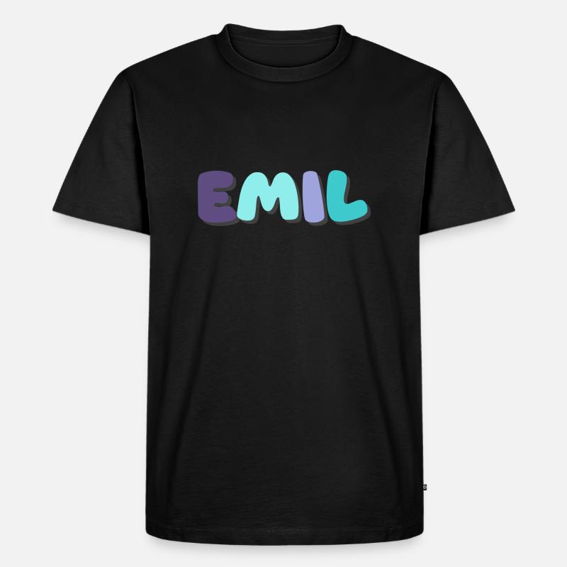 Name - Emil - Männer Premium Bio T-Shirt - Schwarz