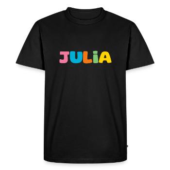 Name - Julia - Männer Premium Bio T-Shirt - Schwarz - Vorne - Nico (187cm)
