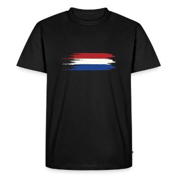 Drapeau des Pays-Bas Hollande - T-shirt Premium bio Homme - noir - Devant - Nico (187cm)