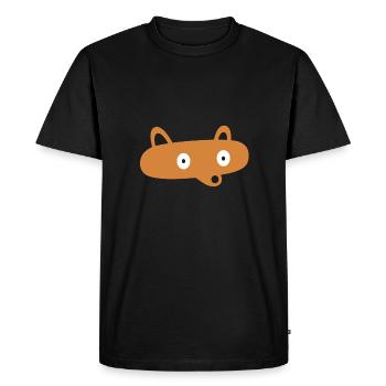 fox - Men's Premium Organic T-Shirt - black - Front - Nico (187cm)