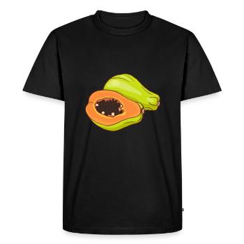 Papaya Melon Tree Papaya Tree - Men's Premium Organic T-Shirt - black - Front - Nico (187cm)