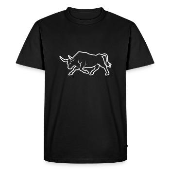 Taureau Taureau - T-shirt Premium bio Homme - noir - Devant - Nico (187cm)