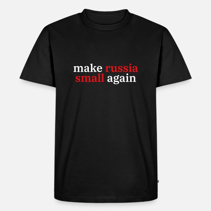 make russia small again - Männer Premium Bio T-Shirt - Schwarz