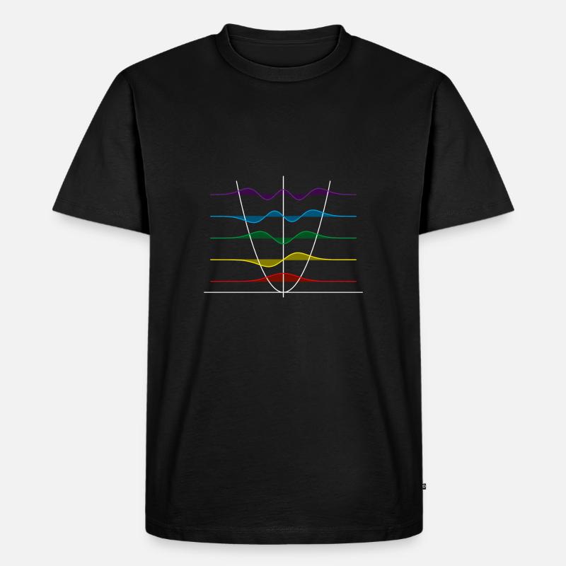 Harmonischer Oszillator - Männer Premium Bio T-Shirt - Schwarz
