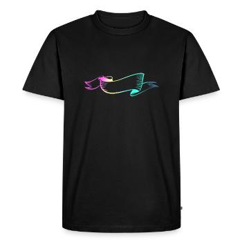 Banderole Ribbon Band Boucle - T-shirt Premium bio Homme - noir - Devant - Nico (187cm)