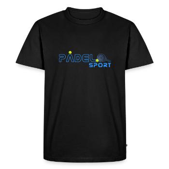 Padel sport 5 - T-shirt Premium bio Homme - noir - Devant - Nico (187cm)
