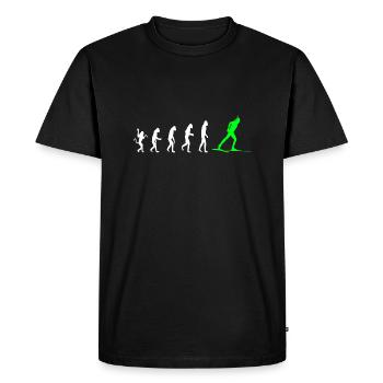 Biathlon Gift Evolution - Men's Premium Organic T-Shirt - black - Front - Nico (187cm)