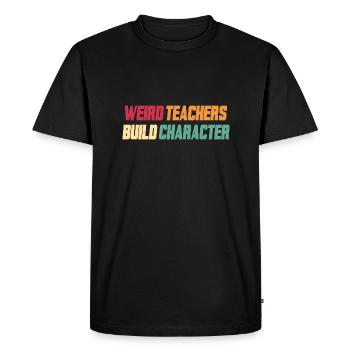 Teacher Saying Sayings School Teacher - Men's Premium Organic T-Shirt - black - Front - Nico (187cm)