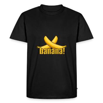 banane! - T-shirt Premium bio Homme - noir - Devant - Nico (187cm)
