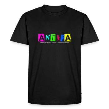 Antifa - Sometimes anti-social, always antifascist - T-shirt Premium bio Homme - noir - Devant - Nico (187cm)