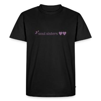 Amis - Âmes Sœurs - T-shirt Premium bio Homme - noir - Devant - Nico (187cm)