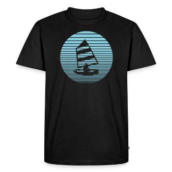 Sail - Men's Premium Organic T-Shirt - black - Front - Nico (187cm)