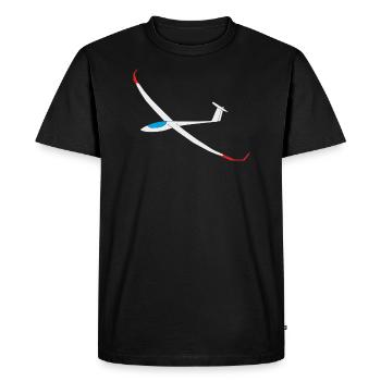 Planeur dessin animé planeur pilote planeur - T-shirt Premium bio Homme - noir - Devant - Nico (187cm)