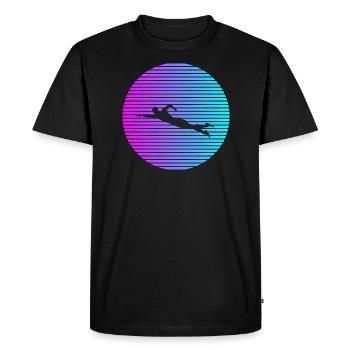 nageur - T-shirt Premium bio Homme - noir - Devant - Nico (187cm)