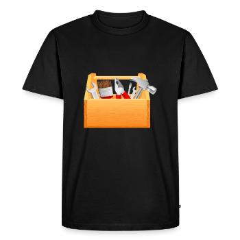 tool box tool box hammer pliers screwdriver - Men's Premium Organic T-Shirt - black - Front - Nico (187cm)